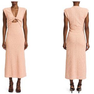 ⭐️ DEREK LAM Barbara Cotton & Linen Blend Knit Twist Dress